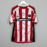 Shop 2007/08 SHEFFIELD UNITED HENDRIE #11 *MATCH WORN + SQUAD SIGNED* HOME SHIRT (M) LE COQ SPORTIF, classic football shirts, vintage football shirts & retro soccer jerseys at Cult Kits