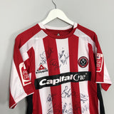 Shop 2007/08 SHEFFIELD UNITED HENDRIE #11 *MATCH WORN + SQUAD SIGNED* HOME SHIRT (M) LE COQ SPORTIF, classic football shirts, vintage football shirts & retro soccer jerseys at Cult Kits