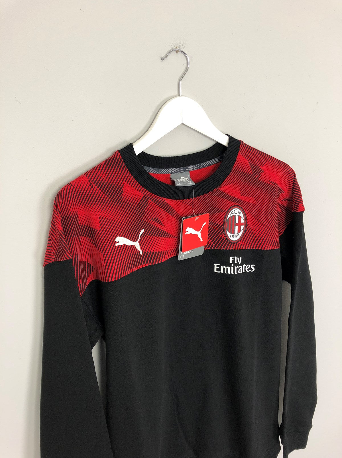 Shop 2019/20 AC Milan *BNWT* Casuals Crew Jumper Sweater (Multiple Sizes) Puma, classic football shirts, vintage football shirts & retro soccer jerseys at Cult Kits