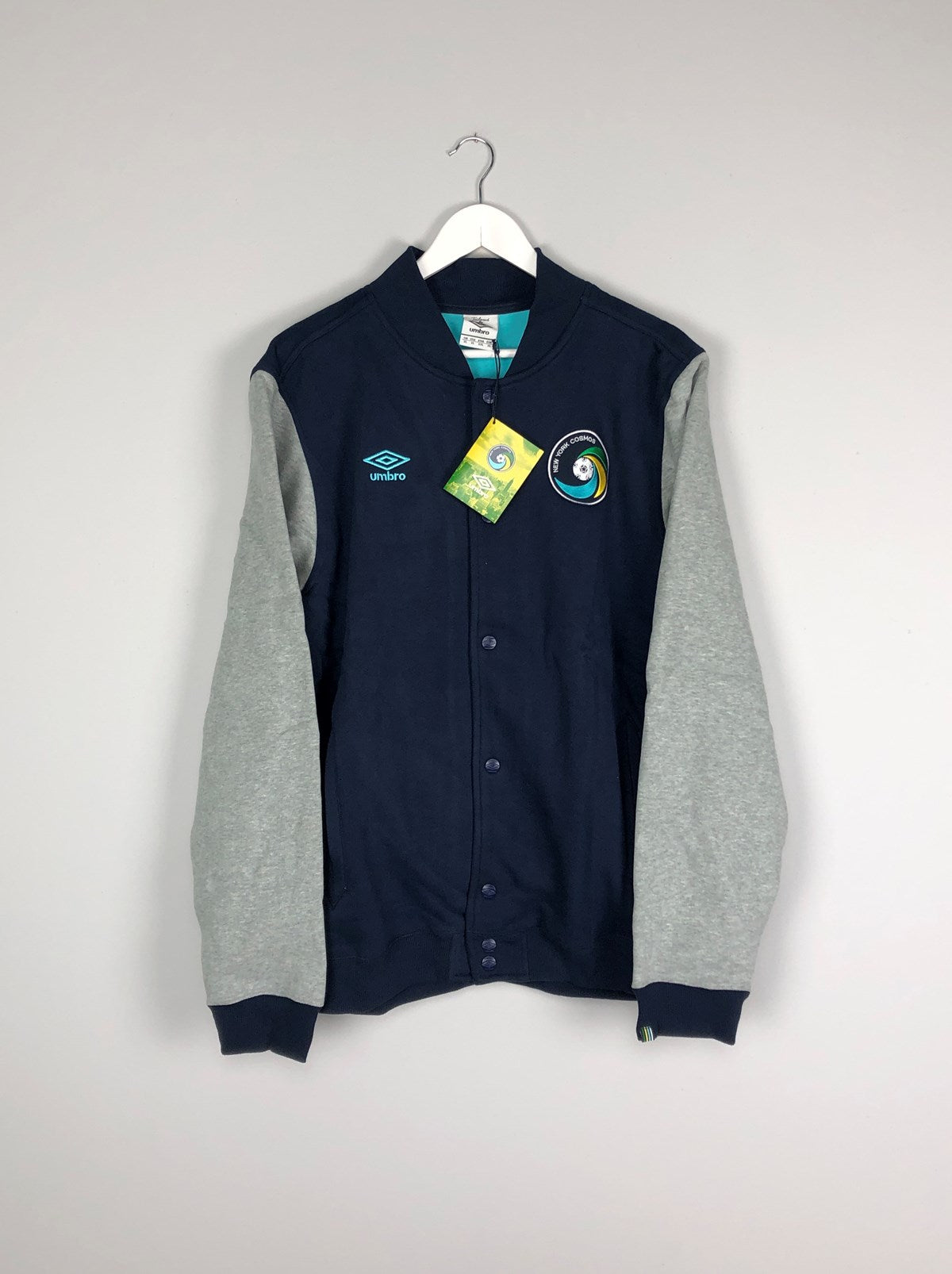 Shop 2011/12 New York Cosmos *BNWT* Fleece Baseball Jacket (Multiple Sizes) Umbro, classic football shirts, vintage football shirts & retro soccer jerseys at Cult Kits