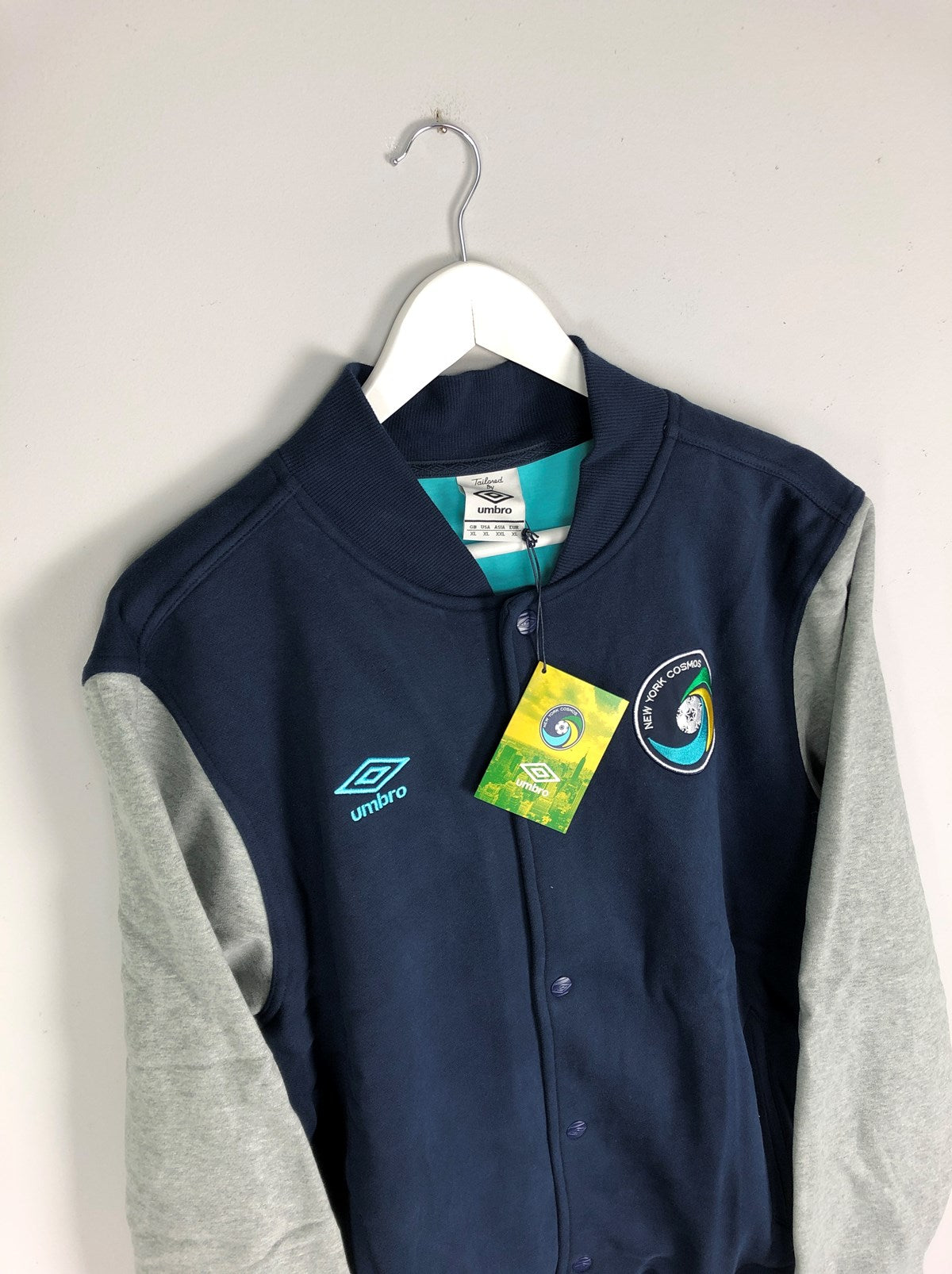 Shop 2011/12 New York Cosmos *BNWT* Fleece Baseball Jacket (Multiple Sizes) Umbro, classic football shirts, vintage football shirts & retro soccer jerseys at Cult Kits
