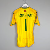 Shop 2014/15 GETAFE LOPEZ #1 *MATCH ISSUE* GK SHIRT (M) JOMA, classic football shirts, vintage football shirts & retro soccer jerseys at Cult Kits