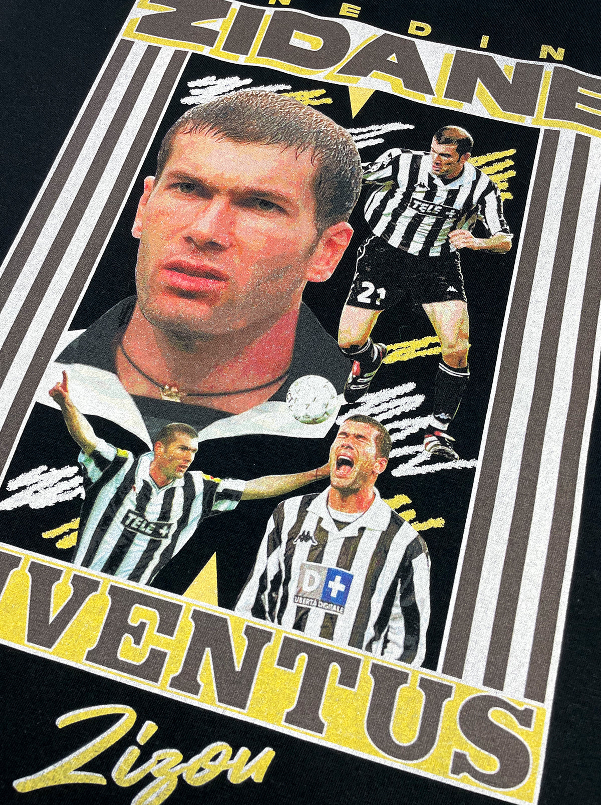 Shop JUVENTUS ZIZOU BOOTLEG TEE, classic football shirts, vintage football shirts & retro soccer jerseys at Cult Kits