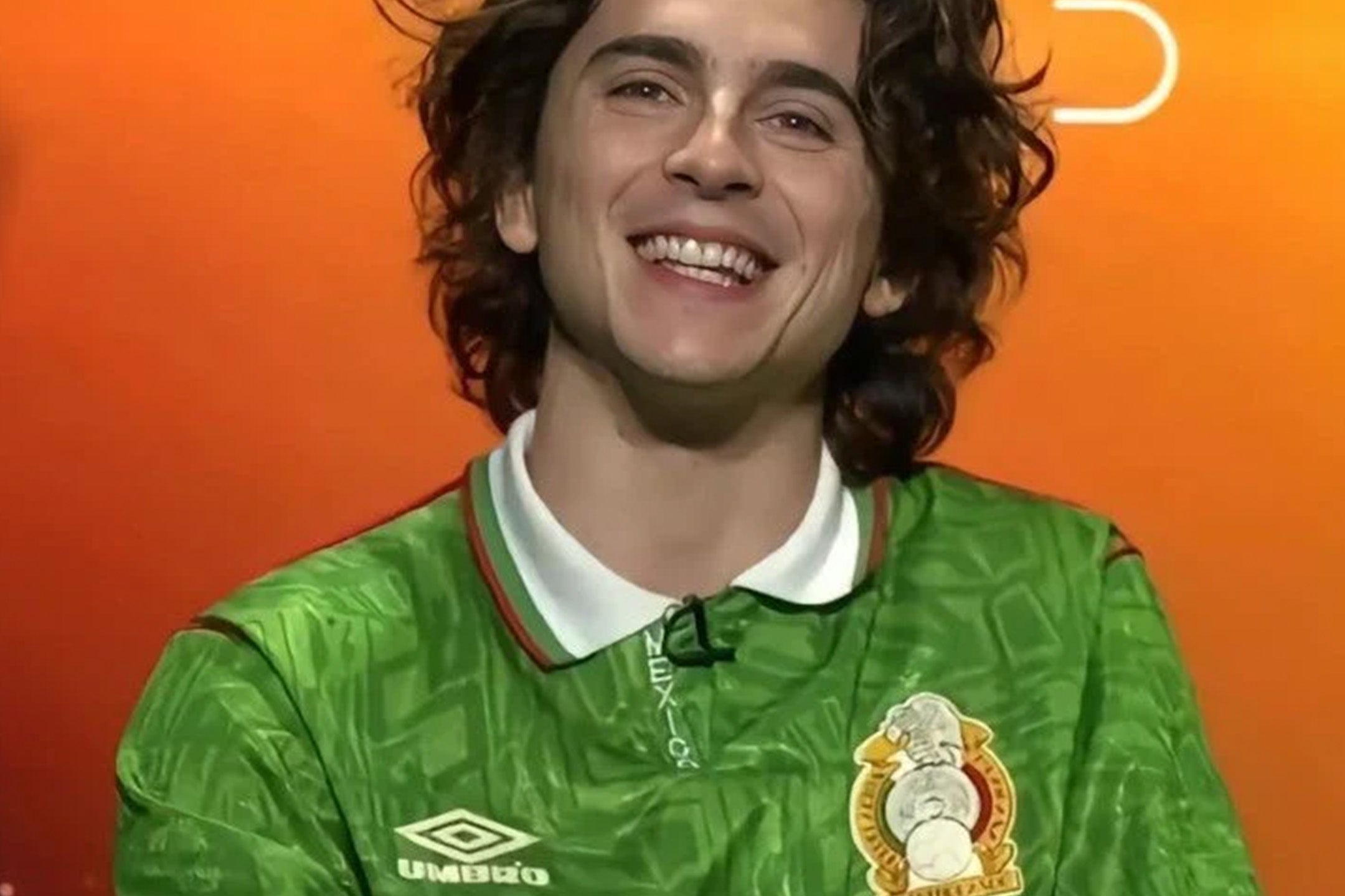 Cult Kits - Timothee Chalamet in the Mexico 94 home shirt