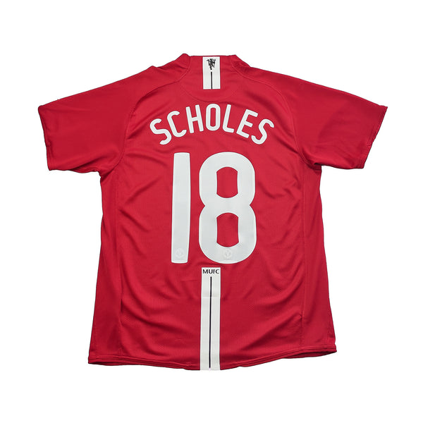 2007/08 Manchester United Scholes #18 Home Shirt (M) Nike – Cult Kits