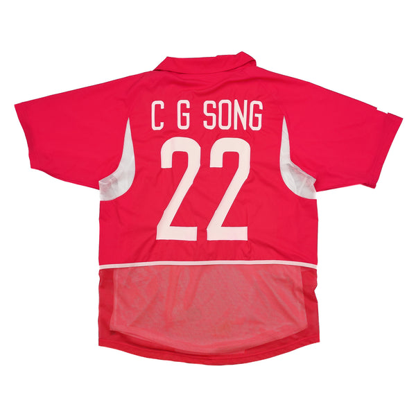 2002/04 South Korea C G Song #22 *Player Issue* Home Shirt (L