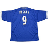 1999/00 LEICESTER CITY HESKEY #9 *MINT* HOME SHIRT (XL) FOX LEISURE