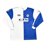 1996/98 BLACKBURN ROVERS DUFF #25 L/S HOME SHIRT (XL) ASICS