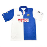 1995/96 BLACKBURN ROVERS SHERWOOD #4 HOME SHIRT (L) ASICS