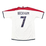 2003/05 England Beckham #7 Home Shirt (M) Umbro
