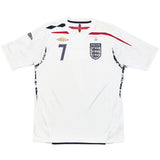 2007/09 England Beckham #7 Home Shirt (L) Umbro