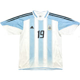 2004/05 ARGENTINA C.DELGADO #19 HOME SHIRT (M) ADIDAS