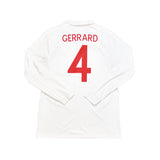 2010/11 ENGLAND GERRARD #4 L/S HOME SHIRT (M) UMBRO