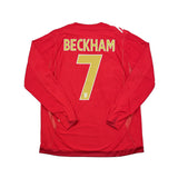 2006/08 England Beckham #7 L/S Away Shirt (L) Umbro
