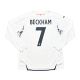 2007/09 England Beckham #7 L/S Home Shirt (L) Umbro