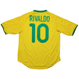 2000/02 Brazil Rivaldo #10 Home Shirt (M) Nike