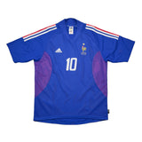 2002/04 France Zidane #10 Home Shirt (L) Adidas