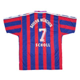 1996/97 BAYERN MUNICH SCHOLL #7 HOME SHIRT (L) ADIDAS