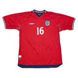 2002/04 ENGLAND KING #16 AWAY SHIRT (M) UMBRO
