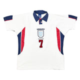 1997/99 England Beckham #7 Home Shirt (XL) Umbro