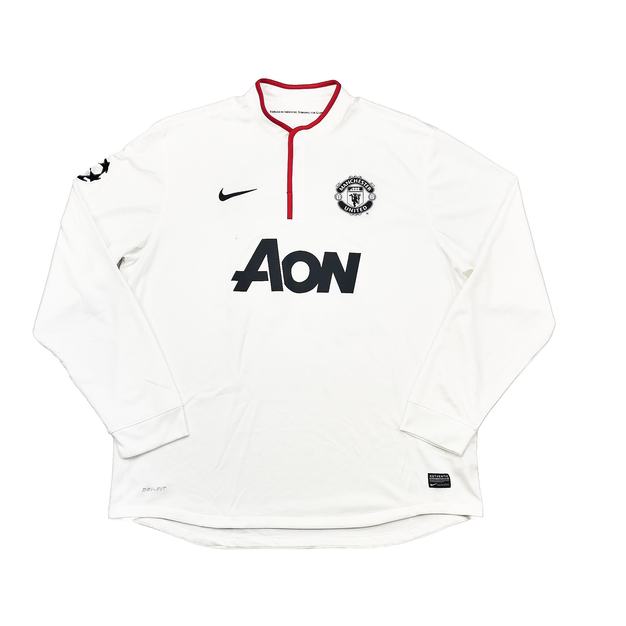 Nike Manchester United シャツ L サイン入り 2012/13 Manchester United Cleverley #23 L/S C/L Away Shirt (XXL