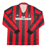 1989/90 AC MILAN #9 L/S HOME SHIRT (L) KAPPA