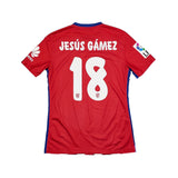 2015/16 ATLETICO MADRID JESUS GAMEZ #18 *PLAYER ISSUE* HOME SHIRT (M) NIKE
