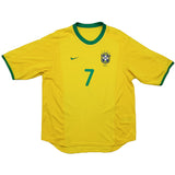 2000/02 Brazil Ronaldinho #7 Home Shirt (M) Nike