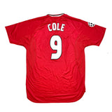 1999 MANCHESTER UNITED COLE #9 *MATCH PREPARED *CHAMPIONS LEAGUE FINAL* HOME SHIRT (XL) UMBRO