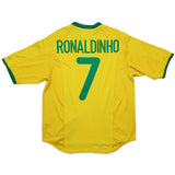 2000/02 Brazil Ronaldinho #7 Home Shirt (M) Nike