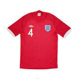 2010/11 ENGLAND GERRARD #4 AWAY SHIRT (M) UMBRO