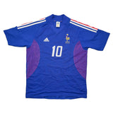 2002/04 France Zidane #10 Home Shirt (L) Adidas
