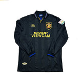 1993/94 MANCHESTER UNITED KANCHELSKIS #14 *MATCH ISSUED *L/S AWAY SHIRT (XL) UMBRO