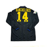 1993/94 MANCHESTER UNITED KANCHELSKIS #14 *MATCH ISSUED *L/S AWAY SHIRT (XL) UMBRO