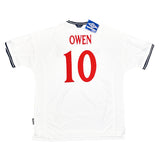 1999/01 ENGLAND OWEN #10 *BNWT* SIGNED HOME SHIRT (XXL) UMBRO