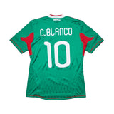 2010 MEXICO C.BLANCO #10 HOME SHIRT (M) ADIDAS