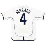 2001/03 England Gerrard #4 Home Shirt (L) Umbro