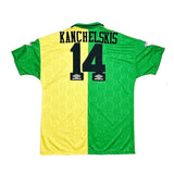 1994 MANCHESTER UNITED KANCHELSKIS #14 *MATCH PREPARED *COCA-COLA CUP FINAL* HOME SHIRT (XL) UMBRO