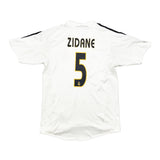 2004/05 Real Madrid Zidane #5 Home Shirt (S) Adidas
