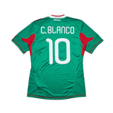 2010 MEXICO C.BLANCO #10 HOME SHIRT (M) ADIDAS