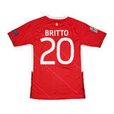 2018/20 GIBRALTAR BRITTO #20 *MATCH ISSUE* HOME SHIRT (M) LEGEA