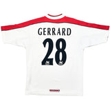 1998/99 Liverpool Gerrard #28 Away Shirt (S) Reebok