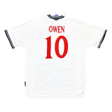 1999/01 ENGLAND OWEN #10 *BNWT* SIGNED HOME SHIRT (XL) UMBRO