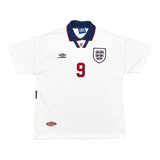1993/95 ENGLAND SHEARER #9 HOME SHIRT (L) UMBRO