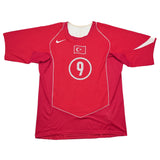 2004/06 TURKEY H SUKER #9 HOME SHIRT (L) NIKE