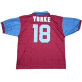 1995/97 ASTON VILLA YORKE #18 *MINT* HOME SHIRT (XL) REEBOK