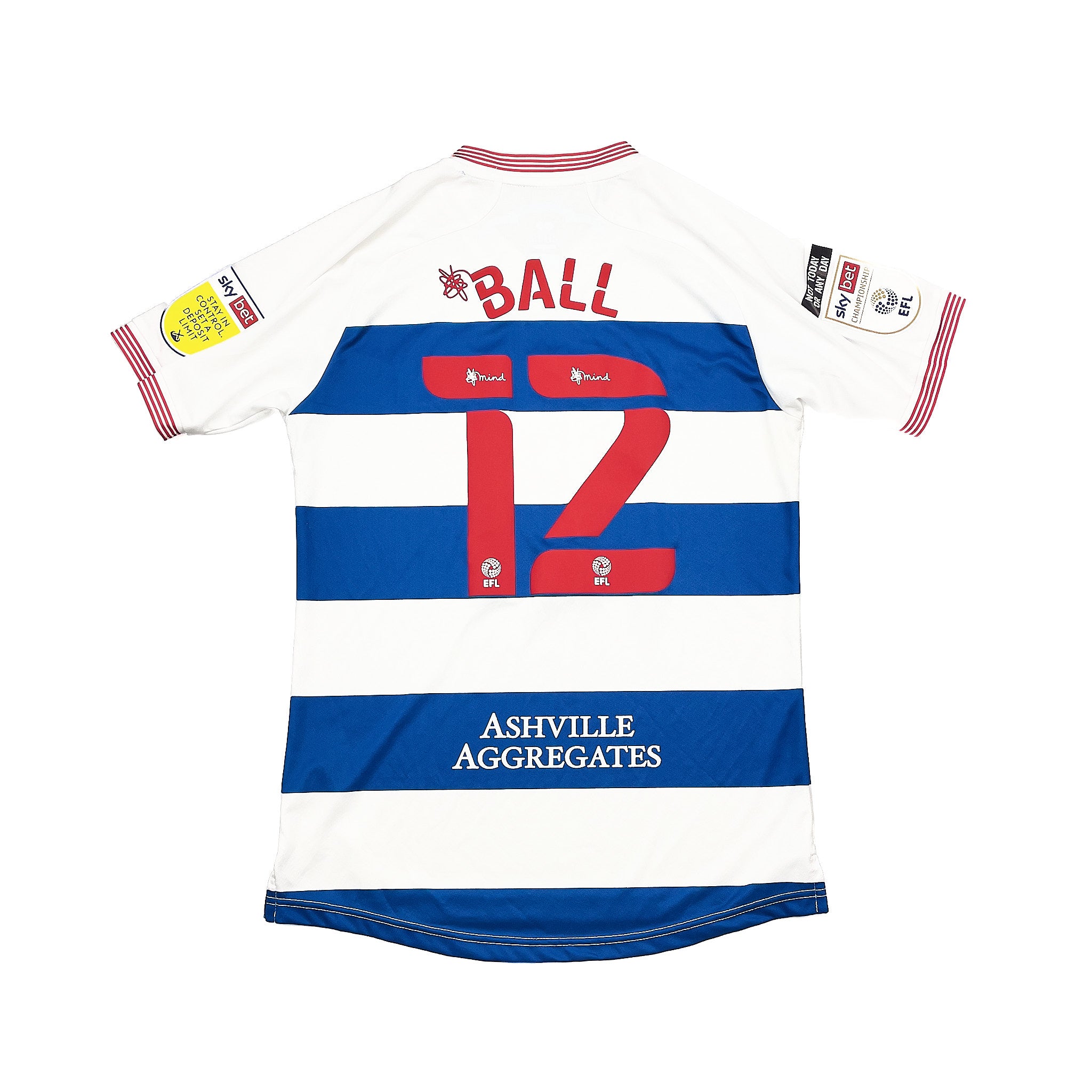2020 21 QPR Ball #12 *Match Issue* Home Shirt