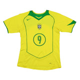 2004/06 BRAZIL RONALDO #9 HOME SHIRT (S) NIKE