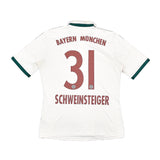 2013/14 BAYERN MUNICH SCHWEINSTEIGER #31 AWAY SHIRT (M) ADIDAS