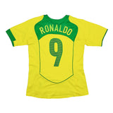 2004/06 BRAZIL RONALDO #9 HOME SHIRT (S) NIKE